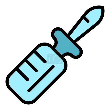 Illustration for Vape screwdriver icon outline vector. E pen. Smoke liquid color flat - Royalty Free Image