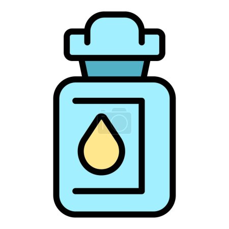 Illustration for Smoke liquid icon outline vector. E pen. Electronic juice color flat - Royalty Free Image