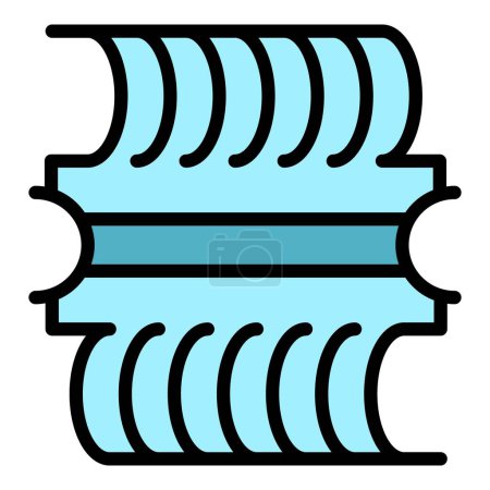 Illustration for Vapper coil icon outline vector. Vape cigarette. Electronic smoke color flat - Royalty Free Image