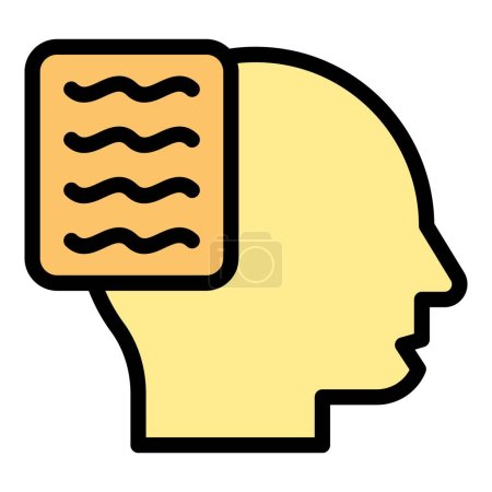 Illustration for Mind speech icon outline vector. Public student. Class debate color flat - Royalty Free Image