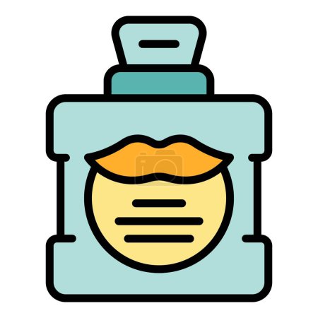 Illustration for Barber shampoo icon outline vector. Salon beauty. Cut care color flat - Royalty Free Image