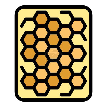 Illustration for Wax bee board icon outline vector. Artist candle. Making factory color flat - Royalty Free Image