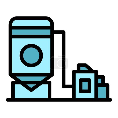Illustration for Workshop wax icon outline vector. Candle making. Automation production color flat - Royalty Free Image