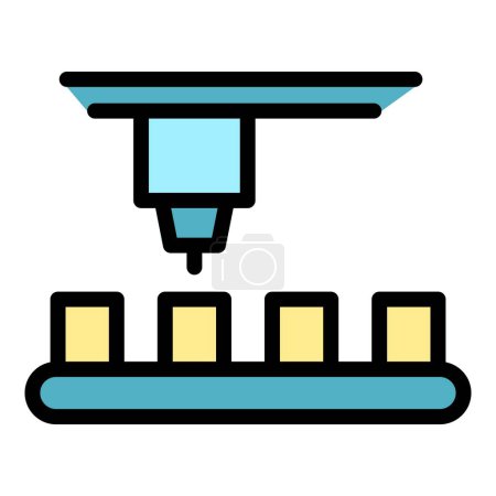 Illustration for Candle making icon outline vector. Factory workshop. Chemical propolis color flat - Royalty Free Image