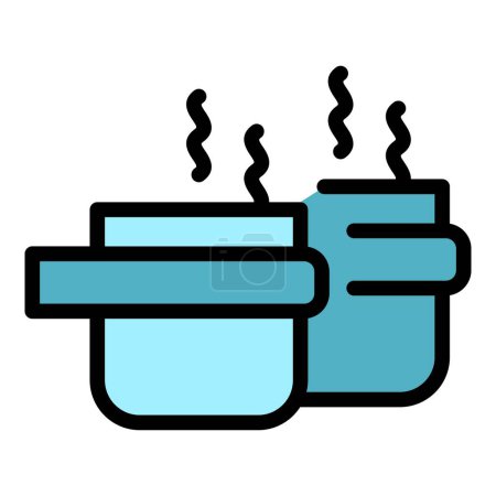 Illustration for Smoking candles icon outline vector. Natural making. Basement propolis color flat - Royalty Free Image