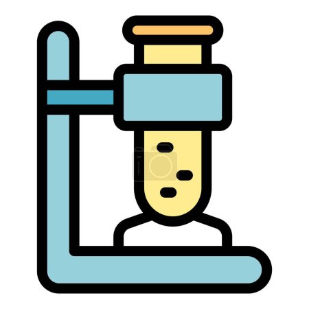 Ilustración de Biological test tube icon outline vector. Investigación energética. Estación espacial color plano - Imagen libre de derechos