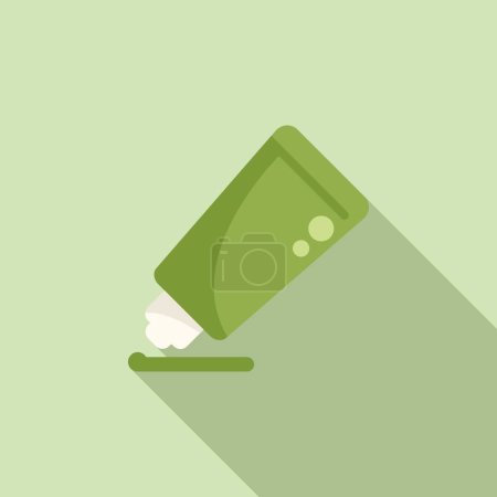 Wasabi tooth paste icon flat vector. Food green culture. Asian green food