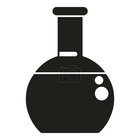 Téléchargez les illustrations : Icône de fiole chimique de kérosène vecteur simple. De l'huile de laboratoire. Matériel de support de mineur - en licence libre de droit