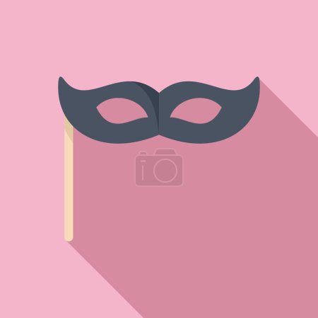 Illustration for Anonymous eyes mask icon flat vector. Avatar face. Work office job - Royalty Free Image