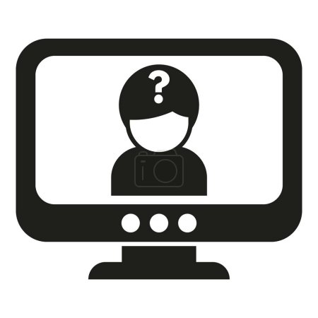 Illustration for Anonymous monitor face icon simple vector. Avatar face. Agent thief - Royalty Free Image