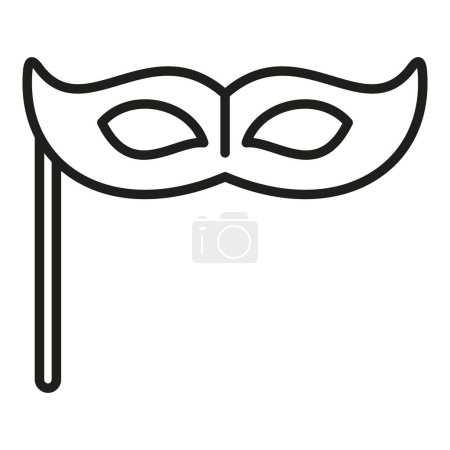 Téléchargez les illustrations : Anonyme yeux masque icône contour vecteur. Face d'Avatar. Travail de bureau - en licence libre de droit
