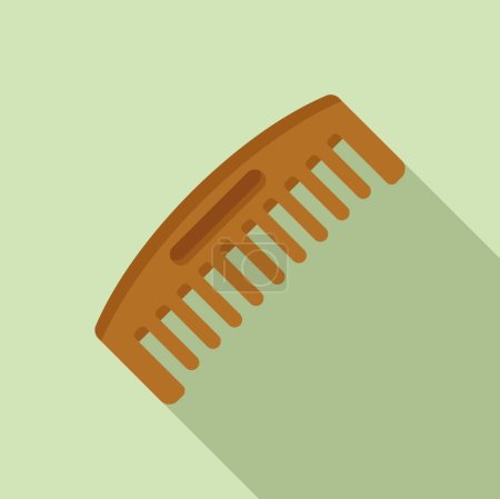 Illustration for Craft comb icon flat vector. Factory fabric design. New work style - Royalty Free Image