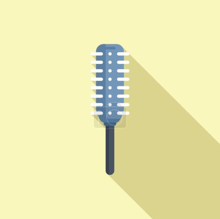 Illustration for Hair craft brush icon flat vector. Factory design. Tailor equipment material - Royalty Free Image