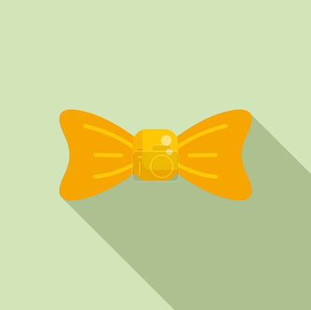 Illustration for Fashion bow tie icon flat vector. Craft design. Textile factory product - Royalty Free Image