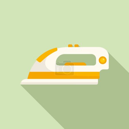 Illustration for Iron tailor icon flat vector. Accessories work equipment. Work style - Royalty Free Image