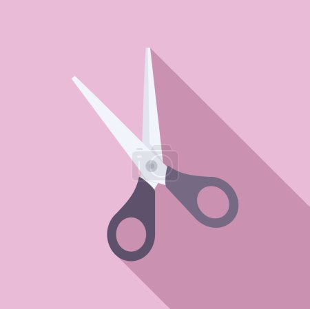Illustration for Scissors tailor icon flat vector. Work tailor equipment. Sew style - Royalty Free Image