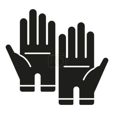 Illustration for Leather pair of gloves icon simple vector. Craft tailor. Factory design - Royalty Free Image