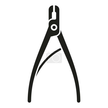 Illustration for Metal scissors icon simple vector. Clothes pin. Hook style craft - Royalty Free Image