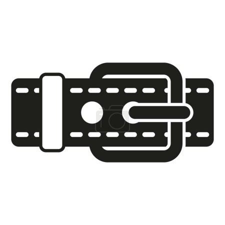 Illustration for Leather belt icon simple vector. Craft decorative. Fashion design accessories - Royalty Free Image