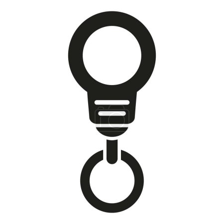 Ilustración de Mercería anillo clip icono vector simple. Medida de tela. Herramienta de trabajo a medida - Imagen libre de derechos