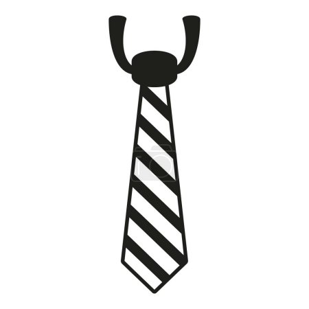 Téléchargez les illustrations : Icône cravate rayée textile vecteur simple. Mode de tissu. Conception artisanale - en licence libre de droit
