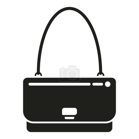 Illustration for Fabric leather woman bag icon simple vector. Fashion design. Tailor equipment - Royalty Free Image