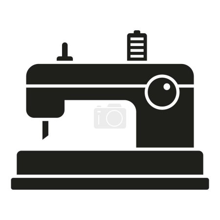 Téléchargez les illustrations : Icône de machine à coudre vecteur simple. Décoration artisanale. Équipement de travail de mode - en licence libre de droit