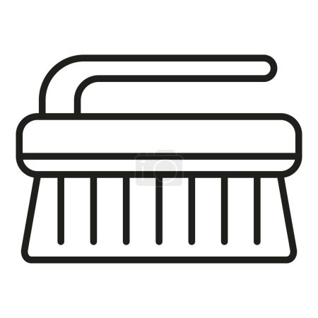 Illustration for Tailor work brush icon outline vector. Machine equipment. Craft work sew - Royalty Free Image