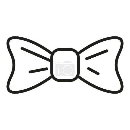 Illustration for Fashion bow tie icon outline vector. Craft design. Textile factory product - Royalty Free Image