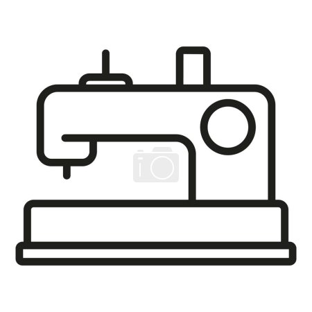 Illustration for Sewing machine icon outline vector. Craft decorative. Fashion work equipment - Royalty Free Image