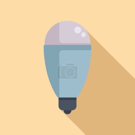 Illustration for Fixture smart light icon flat vector. Remote control. Home smart lightbulb - Royalty Free Image