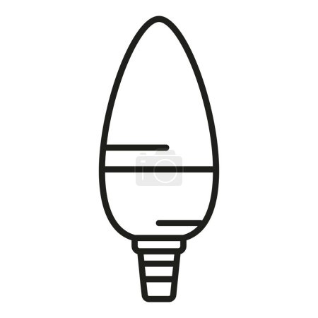 Ilustración de Pequeño icono de bombilla inteligente contorno vector. Regulación inteligente. Control energético - Imagen libre de derechos