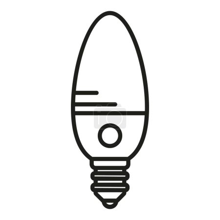 Ilustración de Icono de control de bombilla en línea contorno vector. Bombilla led de energía. Luz móvil - Imagen libre de derechos