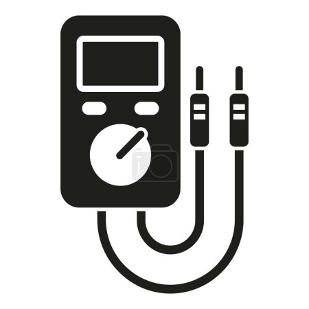 Illustration for Laptop service multimeter icon simple vector. Data system. Screen data - Royalty Free Image