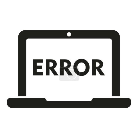 Illustration for Laptop software error icon simple vector. Button tool. Support system - Royalty Free Image