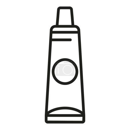 Illustration for Laptop repair thermo paste tube icon outline vector. Data system. Fix app data - Royalty Free Image