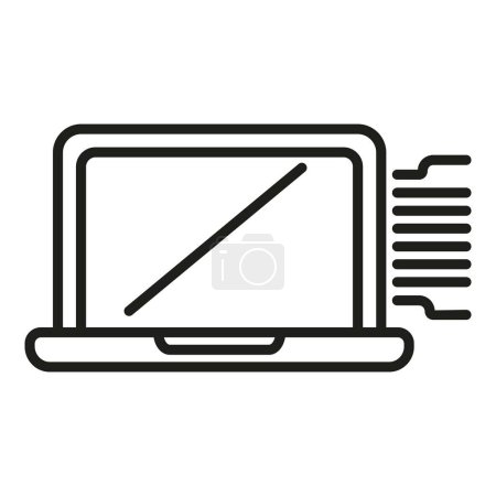 Illustration for Laptop service tool mobile icon outline vector. Tool hand mobile. Error gadget - Royalty Free Image
