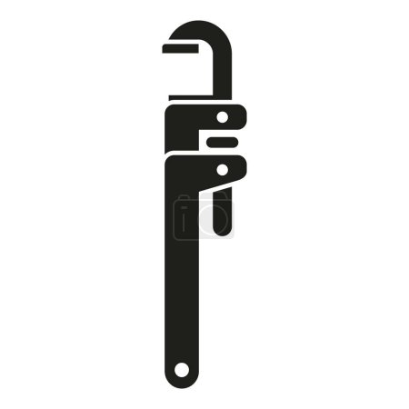 Illustration for Service fix key icon simple vector. Wash pipe fix. Cleaning device mend - Royalty Free Image