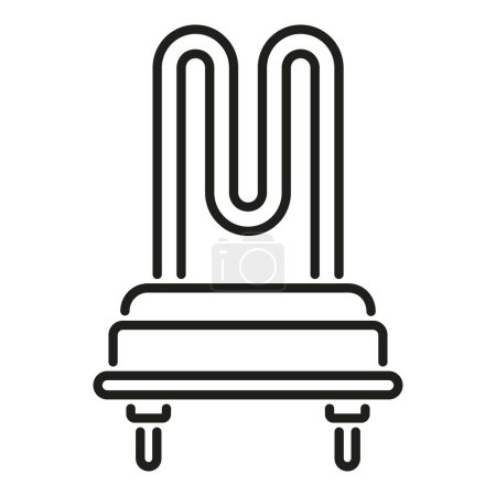 Illustration for Washing machine boiler fix icon outline vector. Repair service. Electric pipe - Royalty Free Image