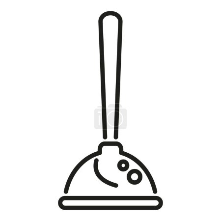 Illustration for Water problem sucker icon outline vector. Broken water pipe. Washing machine service - Royalty Free Image