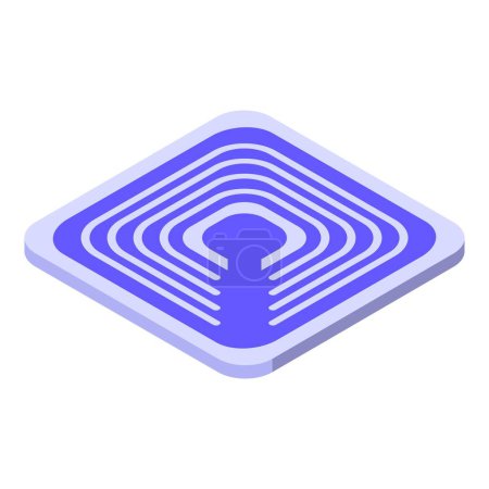 Illustration for Smart tag icon isometric vector. Entry reader tag. Smart wireless label - Royalty Free Image