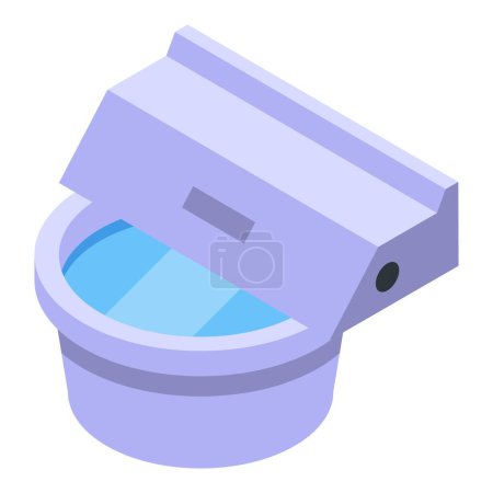 Illustration for Canine zoo drinker icon isometric vector. Water toy space. Zoo store accessories - Royalty Free Image