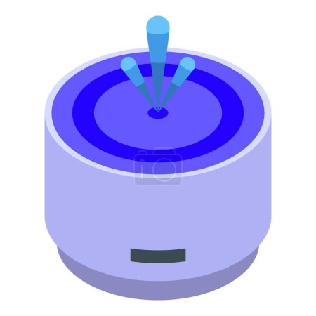 Ilustración de Icono de bebedor flash vector isométrico. Tienda de cuencos. Accesorios para mascotas de juguete - Imagen libre de derechos
