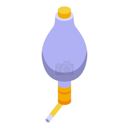 Illustration for Food drinker icon isometric vector. Water supply animal. Zoo store accessories - Royalty Free Image