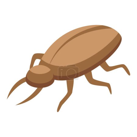 Illustration for Bug insect icon isometric vector. Pupa transformation. Moth biology bug - Royalty Free Image