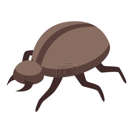 Illustration for Bug insect icon isometric vector. Stage pupation silk. Form change life - Royalty Free Image