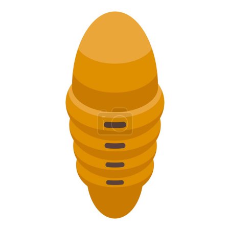 Illustration for Ovum insect cocoon icon isometric vector. Evolution stage. Insect biological process - Royalty Free Image