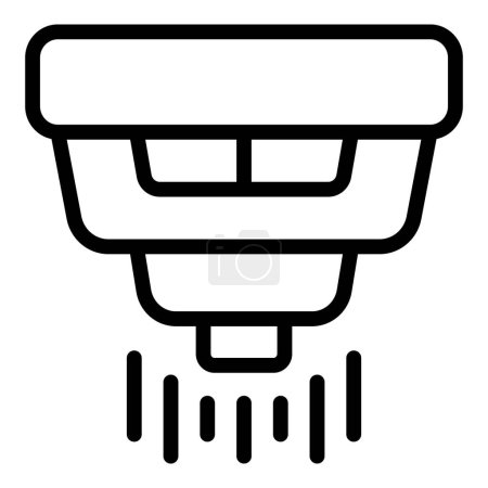 Illustration for Gas detector icon outline vector. Home toxic leak. Smoke multi sensor - Royalty Free Image