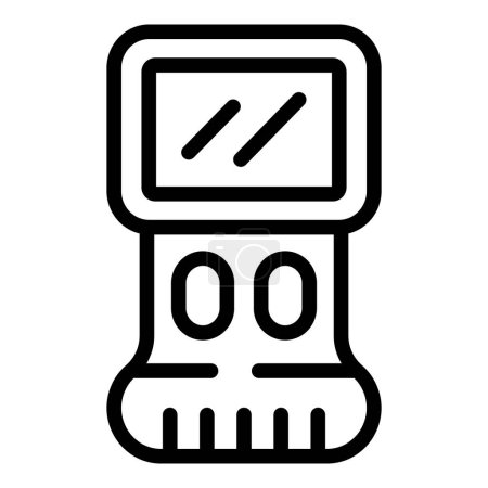 Ilustración de Portable check device icon outline vector. Fuego peligro de humo. Tóxico digital - Imagen libre de derechos