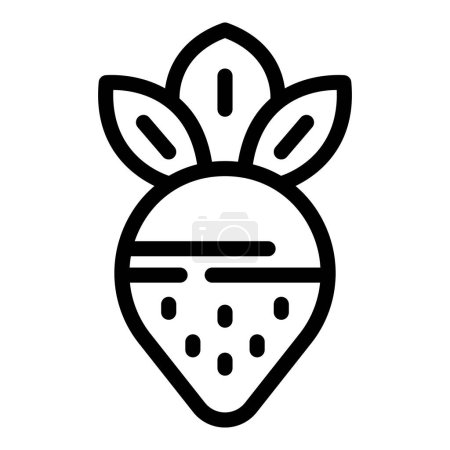 Illustration for Nutritional turnip icon outline vector. Dietary food culinary. Botanical farmland crop - Royalty Free Image